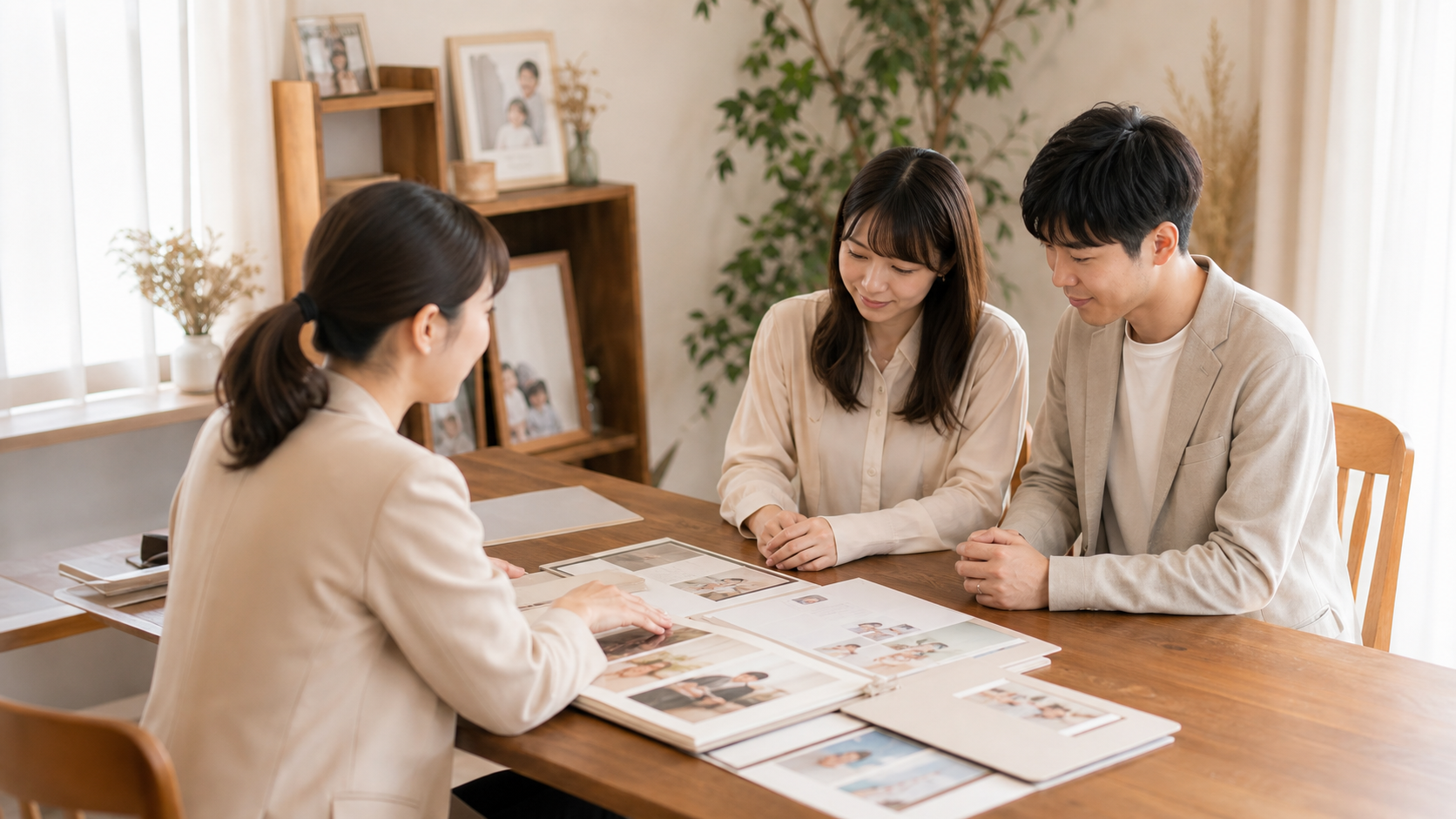 スタジオで撮影プランを相談するイメージ